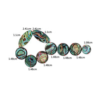 9 Pieces Iridescent Saxophone Key Inlay Pearly Sheen Sax Key Button Set Polished Saxophone Button Replacement Black-Edged