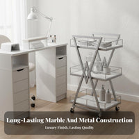 Mobile Beauty Cart Multifunctional Beauty Salon Storage Cart 360-Degree Rotating Casters Esthetician Trolley with Wheels for Barbershop