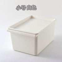 Stackable Plastic Storage Box with Lid for Socks and Small Items