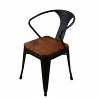 Simple Design Industrial Design Side Chair Sturdy Construction Restaurant Seat Commercial-Grade Seating Furniture Easy to Clean for Cafe Owners, Homeowners, Dining Room, Eatery, Kitchen, Balcony