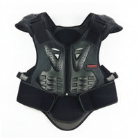 Hard Shell Motorcycle Protector Vest EVA Cushioning Motorcycle Riding Vest Adjustable Straps Chest Back Shoulder Protector Breathable Mesh for Adults, Cycling