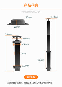 50kg Equipment Pull Rod Telescopic Battery Pack Pull Rod Widened Thickened Camping Cart Toolbox Aluminum Alloy Pull Rod Single Rod