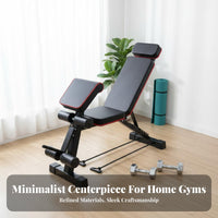 Dumbbell Exercise Bench Non-Slip Feet Adjustable Weight Bench Heavy-Duty Steel Construction Fitness Equipment for Beginners