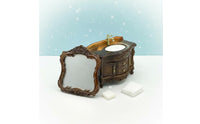 1:12 Scale Washroom Vanity Realistic Details Dollhouse Washbasin Cabinet Detailed Craftsmanship Dollhouse Washroom Vanity for Miniaturists, Hobbyists