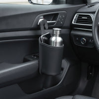 Hanging Car Seat Organizer with Hook Leather-Like Car Organizer with Cup Holder Easy to Clean Compact for Commuters