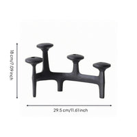 Abstract 4-Cup Candle Holder Textured Tabletop Candle Holder Alloy Home Decor Sturdy for Display
