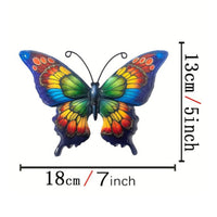3 Pieces Steel Butterfly Wall Decor Lifelike Butterfly Wall Art Rust-Resistant Garden Fence Decoration for Gardeners