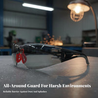 Gender-Neutral Anti-Splash Safety Eyewear High Clarity Lenses Clear Safety Glasses Windproof for Laboratory Workers, Cyclists