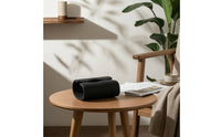 Cylindrical Tissue Box Travertine-Look Facial Tissue Dispenser Modern for Coffee Table