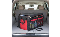 Car Trunk Organizer with Lid Rigid Car Trunk Organizer Foldable Storage Box Compact Collapsible Cargo Bin Non-Slip for Travelers