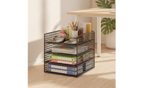 File Organizer with Shelves Space Saving Beneath the Desk Organizer for Students, Teachers, Office, Small Workspaces