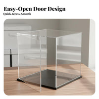 Stackable Figurine Case High Clearness Dustproof Figure Display Heavy Duty Dustproof Model Showcase for Collectors, Hobbyists, Desktop