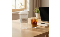 Clear Plastic Ice Cup Transparent Lid Lidded Tumbler Cylindrical for Freezing