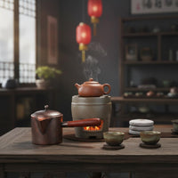 Copper Kettle Uncoated Interior Copper Tea Kettle Dripless Spout Teaware