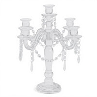 Crystal Candle Holder, Modern Glass Candlestick Centerpiece