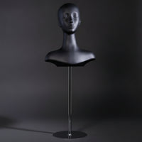 Mannequin Head Bust Matte Mannequin Head with Shoulders Adult Size Hairpiece Stand Jewelers, Cosplayers