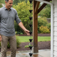 Rain Chain Multi Color Metal Rain Chain Functional Rainwater Catcher