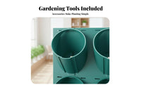 Multi-Tiered Rolling Plant Stand Indoor & Outdoor Use Flower Rack Large Capacity