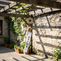 Vintage Chinese Style Wooden Wind Chime for Home and Garden Decor