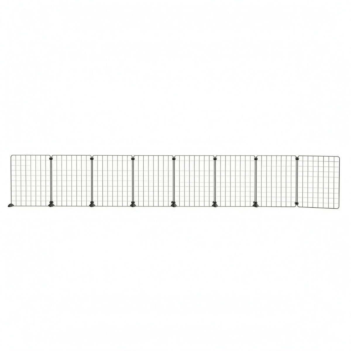 Black Iron Indoor Pet Barrier Panel Vertical Support Posts Freestanding Dog Barrier for Indoors