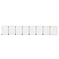 Black Iron Indoor Pet Barrier Panel Vertical Support Posts Freestanding Dog Barrier for Indoors