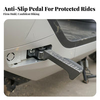 2 Pieces Passenger Footrest Anti-Slip Surface Folding Footpeg Foldable Rear Foot Pedal for Passengers