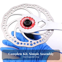 Aluminum Alloy Center Lock to 6 Bolt Adapter High Strength Centerlock to 6-Bolt Adapter CNC Machined for Mountain Bikers, Road Cyclists