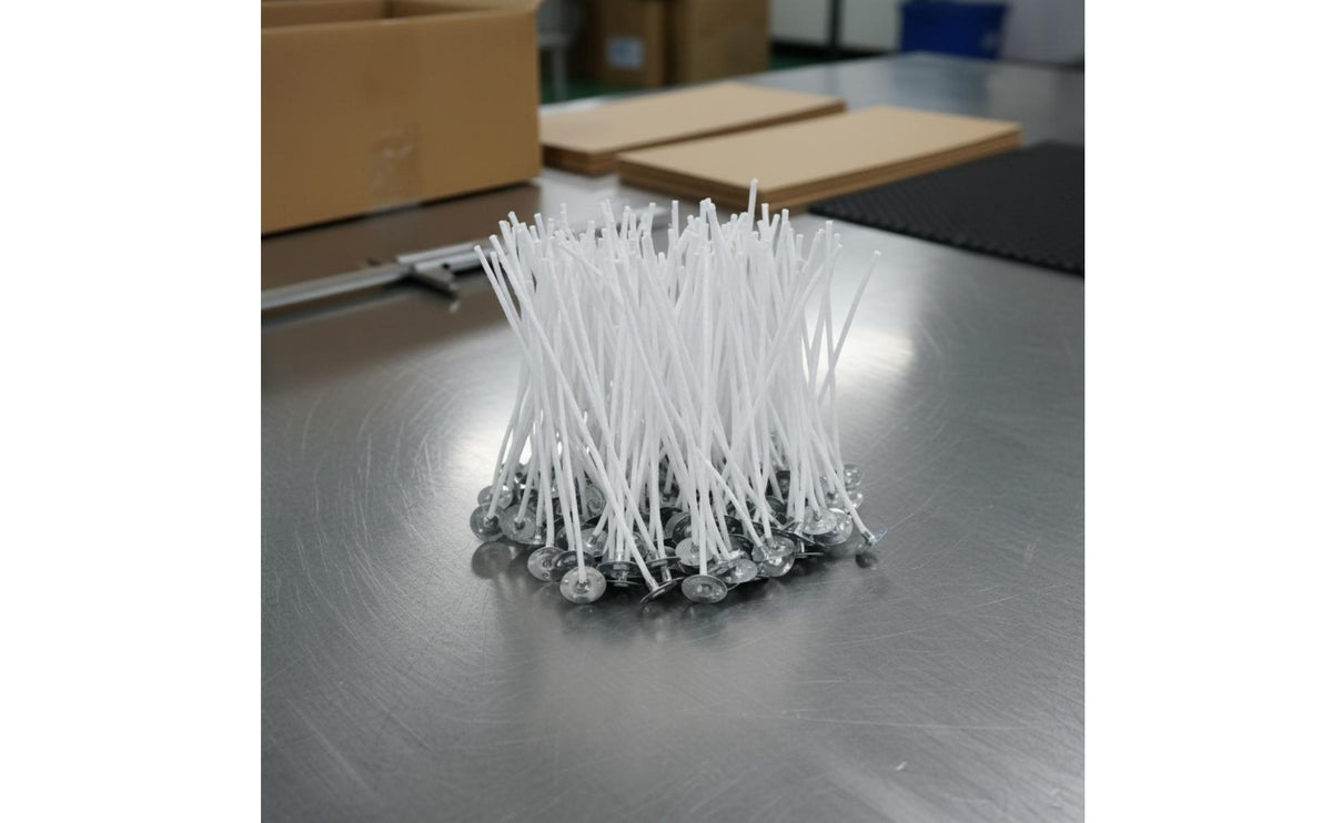 50 Pieces Tightly Woven Cotton Candle Wicks Stable Combustion Pre-Tabbed Wicks Clean Ignite Cotton Candle Core Smokeless for Beginners, Handmade Crafts