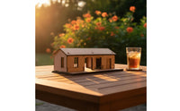 1/72 Scale Station House Kit Removable Roof Miniature Scene Scenery