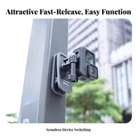 Backpack Camera Clip 360° Rotation Backpack Camera Mount Single-Hand Quick Release Shoulder Strap Mount for Hiking, Traveling