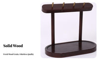 Nordic Design Wooden Key Holder Stand Solid Wood Wooden Key Holder Tray Multi-Functional for Homeowners, Adults, Living Room, Bedroom