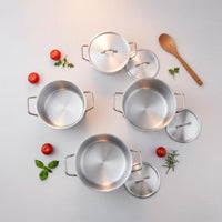 7 Pieces Soup Pot Set Heavy Duty Aluminum Pot Set Kitchenware for Kitchen