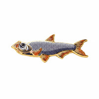 Lifelike Intricacy Realistic Aquatic Creature Brooch Commemorative Gift Aquatic Creature Enamel Pin for Anglers, Fishermen