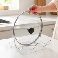 Lid Stand, Multi Functional Pot Lid & Utensil Rest, Heat Resistant Non-Slip Kitchen Organiser, Modern Minimalist Spoon Rest