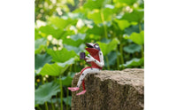 Metal Frog Statue Whimsical Metal Frog Ornament Animal Figurine Decorative for Gardeners, Collectors