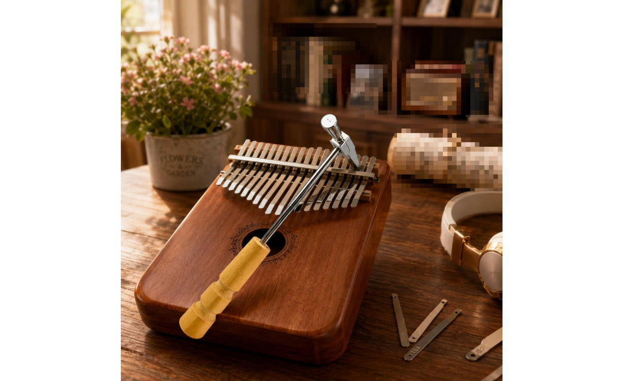 Portable Thumb Piano Tuning Hammer with Wooden Handle