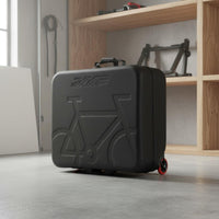 Foam Padded Folding Bike Case Wheeled Hard Shell Bike Case EVA Zippered for Transport