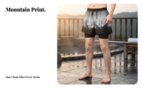 men's Board Shorts with Liner Quick-Dry 2-in-1 Swim Shorts Material 2-in-1 Swim Trunks for Swimmers, Adults, Swimming, Hot Spring, Water Sports