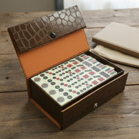 Mini Mahjong Set Lightweight Mini Chinese Mahjong Set Traditional Travel Game for Students, Dormitory, Outdoor