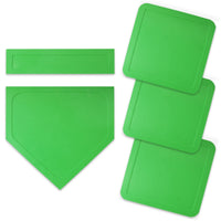 5 Pieces Rubber Throw down Bases Portable Baseball Base Set Flexible Baseball Field Plates for Coaches, Teachers, Backyard Games