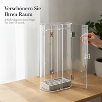 Dustproof Acrylic Jewelry Organizer with Door for Necklaces, Earrings, and Bracelets