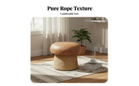 Multi-Purpose Toadstool Rope Stool Compact Fungi-inspiredShaped Seat Natural Look Household Furniture Rustic Design for Homestay Owners, Homeowners, Living Room, Entryway, Guesthouse, Playroom