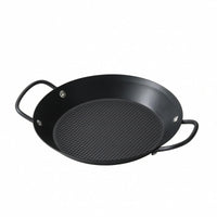 Base Round Stainless Steel Frying Pan Flat Wide Surface Shallow Nonstick Pan Induction Ready Double Loop Handle Skillet Easy to Clean for Stovetop
