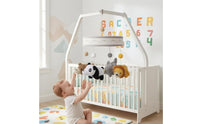 Soft Yarn Crocheted Creature Crib Mobile Neutral and Bright Colors Hanging Soft-Textured Creature Mobile for Babies