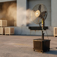 Industrial Misting Fan Copper Core Motor Heavy Duty Floor Fan High Power for Workshop, Warehouse, Greenhouse