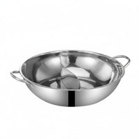 Divided Hot Pot Thickened Hot Pot with Divider Polished Cookware for Families, Parties