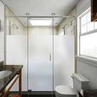 Window Film for Privacy, White Frosted Window Film for Home Office and Living Room, Waterproof Opaque Privacy Film, No Glue PVC Material Film