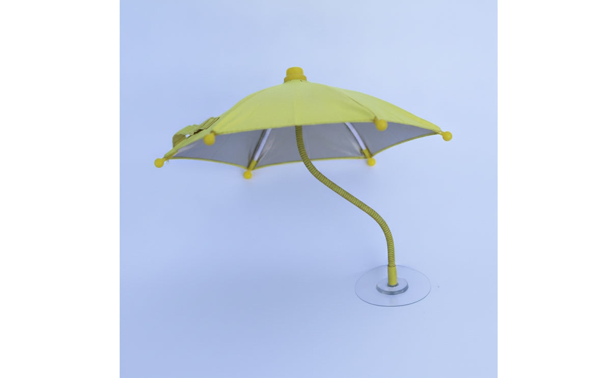 Adjustable Phone Umbrella with Adhesive Base Compact Mini Umbrella with Flexible Stem Portable Shade Lightweight for Streamers