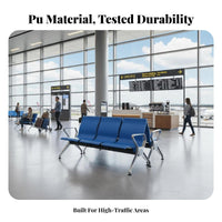Airport Waiting Chair Polyurethane Upholstery Multi-Seater Waiting Bench Easy to Hygienic Medical Reception Bench for Passengers, Patients, Lobby