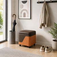 Storage Ottoman Sturdy Small Storage Ottoman Easy to Clean Squat Foot Stool for Living Room, Bedroom